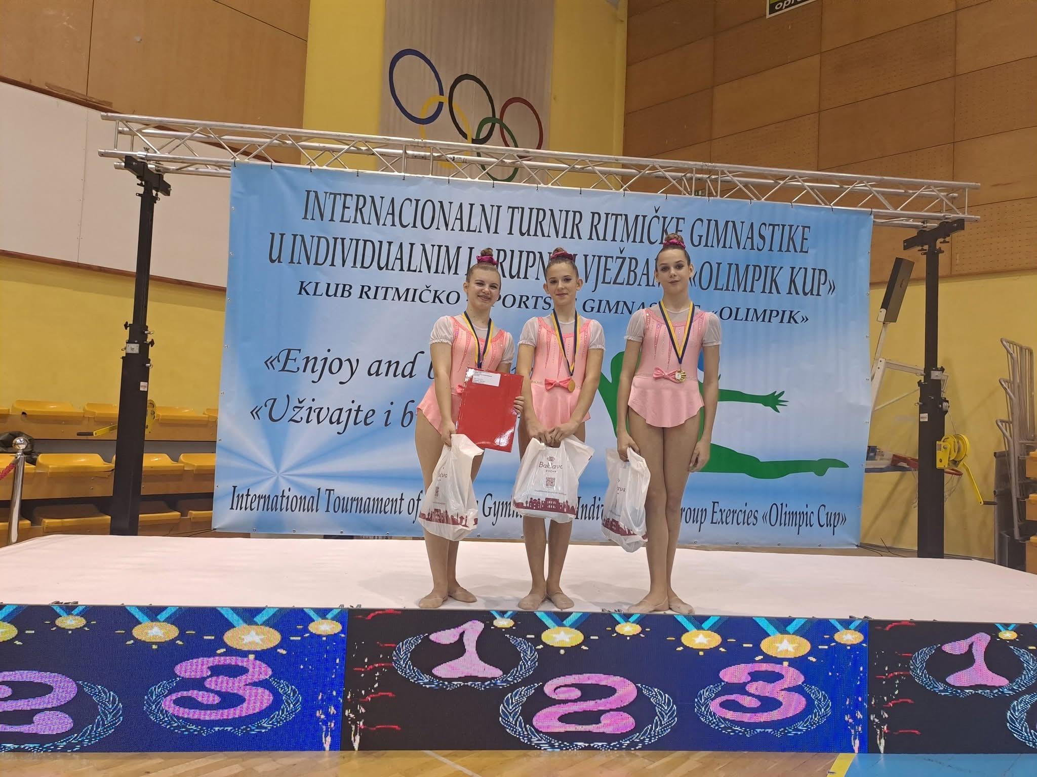 Zlatni trio šibenskih ritmičarki na međunarodnom natjecanju 'Olimpik Cup'