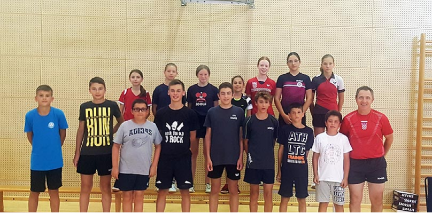 Mlada Šibenčanka Franka Miškić na kampu stolnoteniskih nada