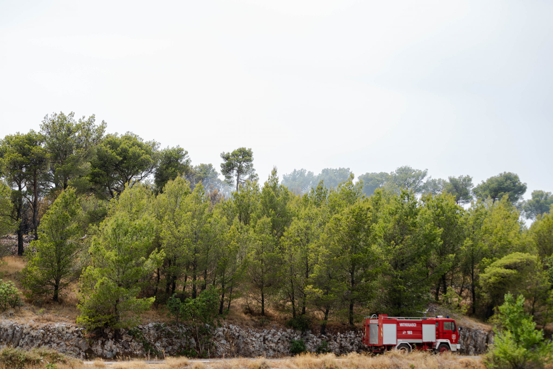 Ugašen požar u Dumbokoj: Kanader napustio požarište, izgorjela borova šuma