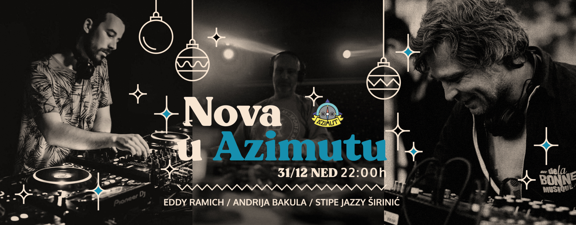 Nova godina u Azimutu uz Eddy Ramicha, Stipu Jazzy Širinića i Andriju Bakulu