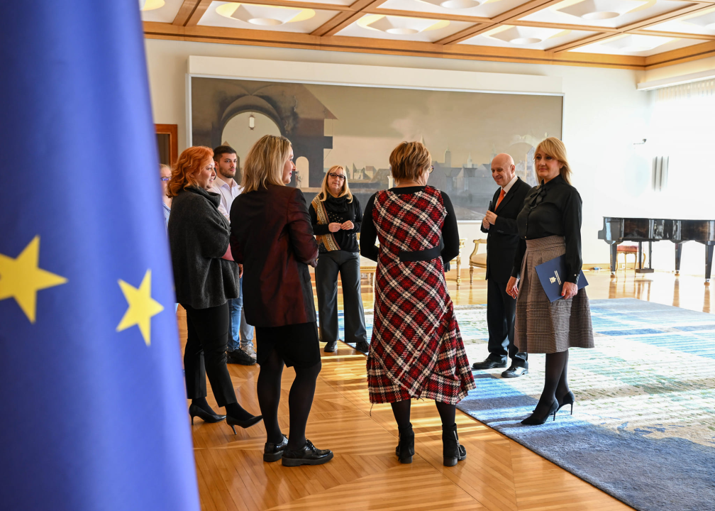 Učenici Medicinske škole na Pantovčaku kod predsjednika Milanovića