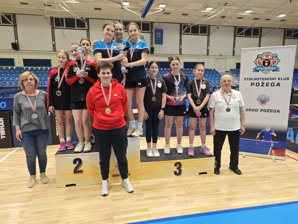 Stolnotenisačice STK Šibenik viceprvakinje Hrvatske
