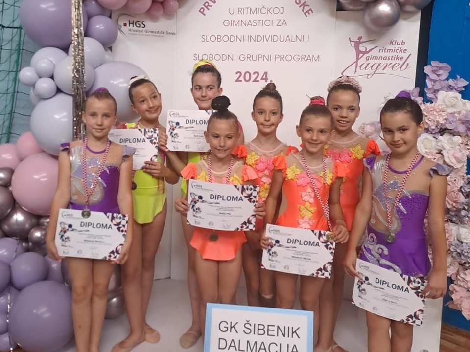 Brojne medalje za ritmičarke 'Šibenik-Dalmacije' na Prvenstvu Hrvatske 