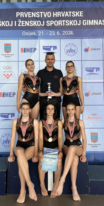 Lucija Vlahov prvakinja Hrvatske u gimnastičkom višeboju, Roko Zorić i mlađe seniorke Dišpeta brončani