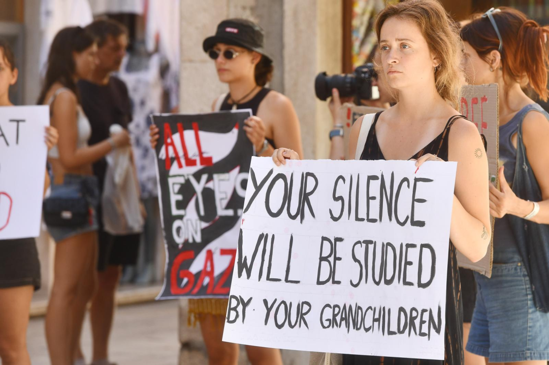 Na početku Kalelarge miran prosvjed protiv genocida u Palestini: Pridružujemo se otporu 