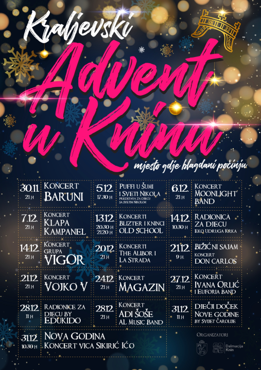 Kraljevski advent u Kninu: Baruni otvaraju vrata blagdanske čarolije