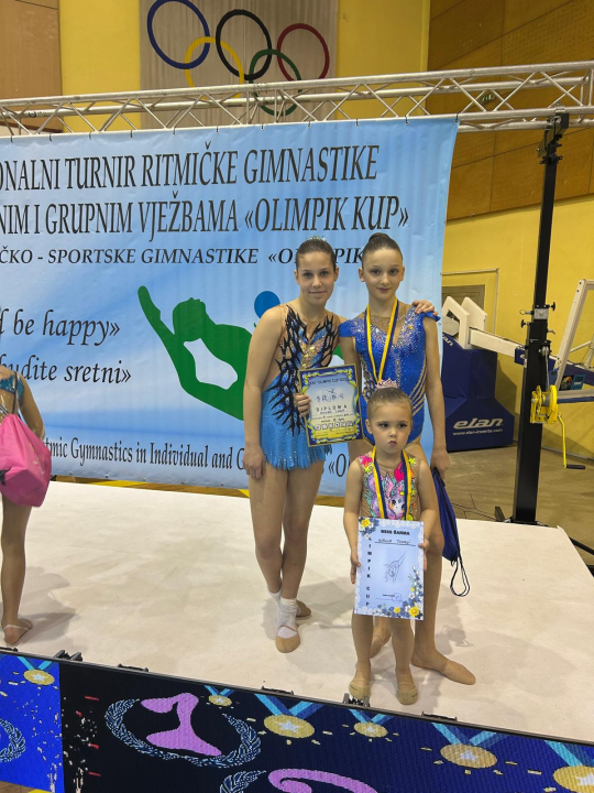FOTO: Ritmičarke šibenskog Neba na 'Olimpik Cupu': Mala Ivana i debitantica Lana zablistale u Sarajevu