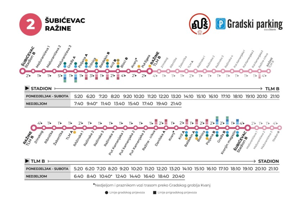 Jesenski vozni red gradskih i prigradskih linija