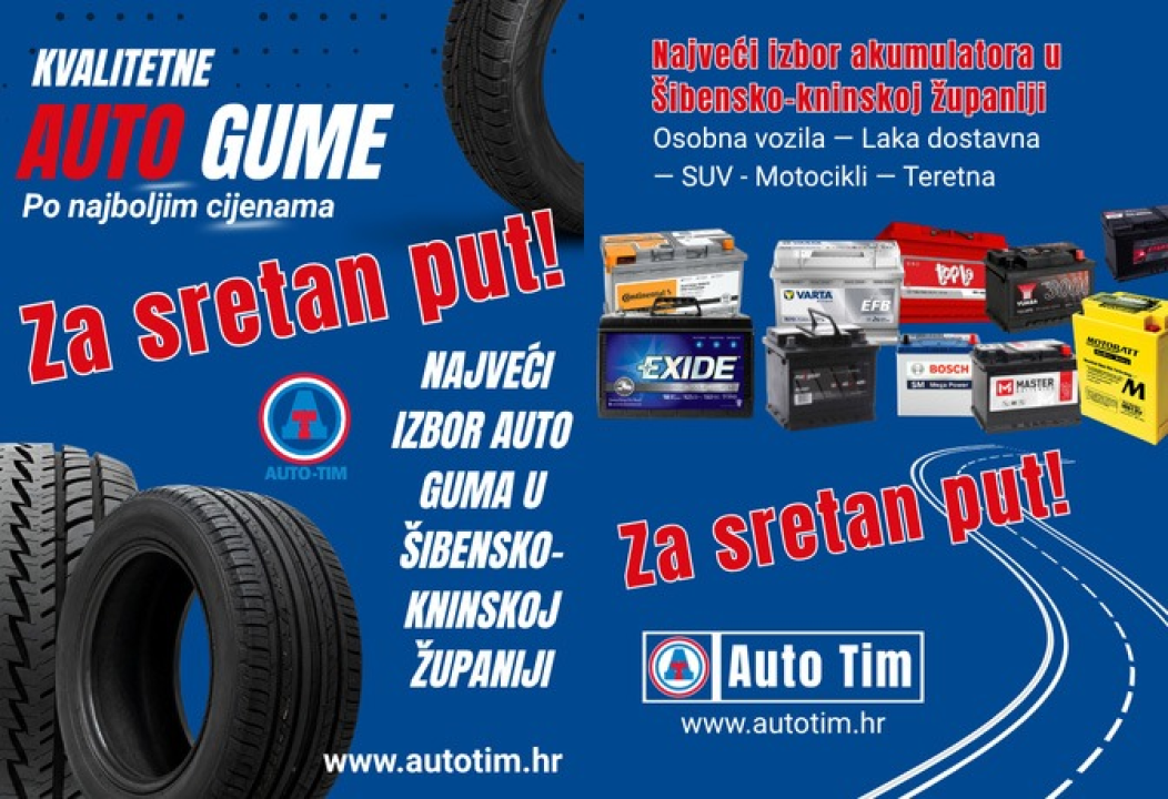 20 godina kvalitete, stručnosti i povjerenja: Najveći izbor akumulatora i guma u županiji pronaći ćete u Auto-Timu!