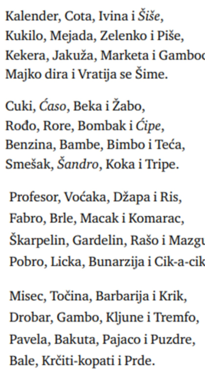 Top-lista 400 najpopularnijih šibenskih nadimaka unazad 400 godina