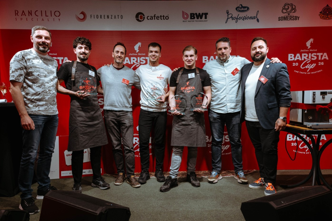 FOTO Kristijan Knežević iz Šibenika slavi pobjedu na Julius Meinl Barista Cup 2026 natjecanju