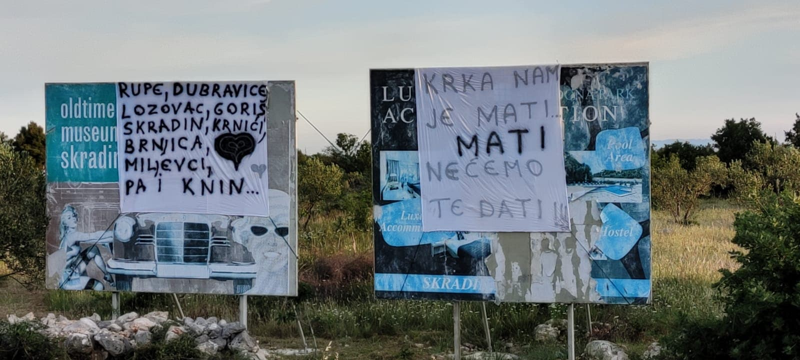 'Krka nam je mati, nećemo je dati': Na Lozovcu jutros osvanuli transparenti, evo što smeta stanovnicima tog kraja  