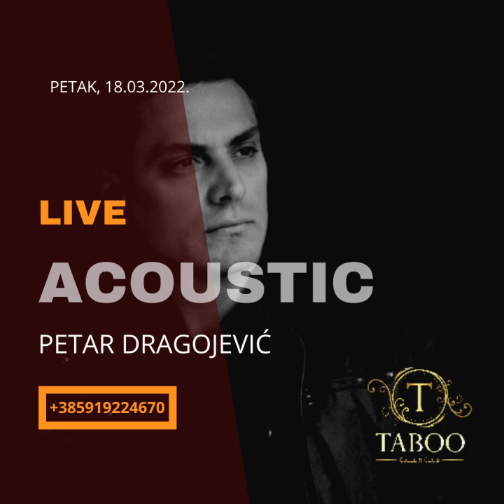 Ne propustite acoustic nastup Petra Dragojevića u Taboo Sushi&amp;Baru! 