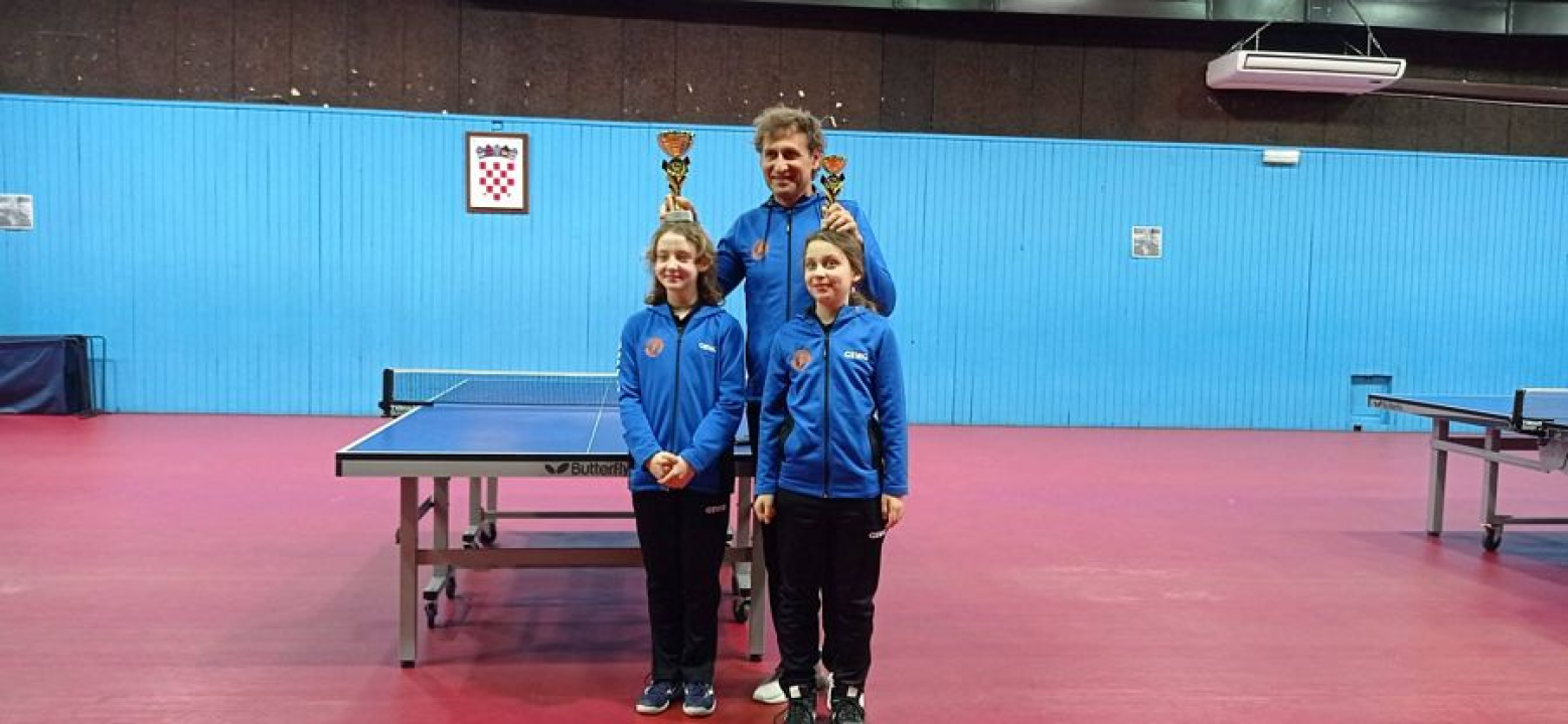 Uspjeh stolnotenisačica Šibenika: Anđela Živković prva, Loreta Mandić treća