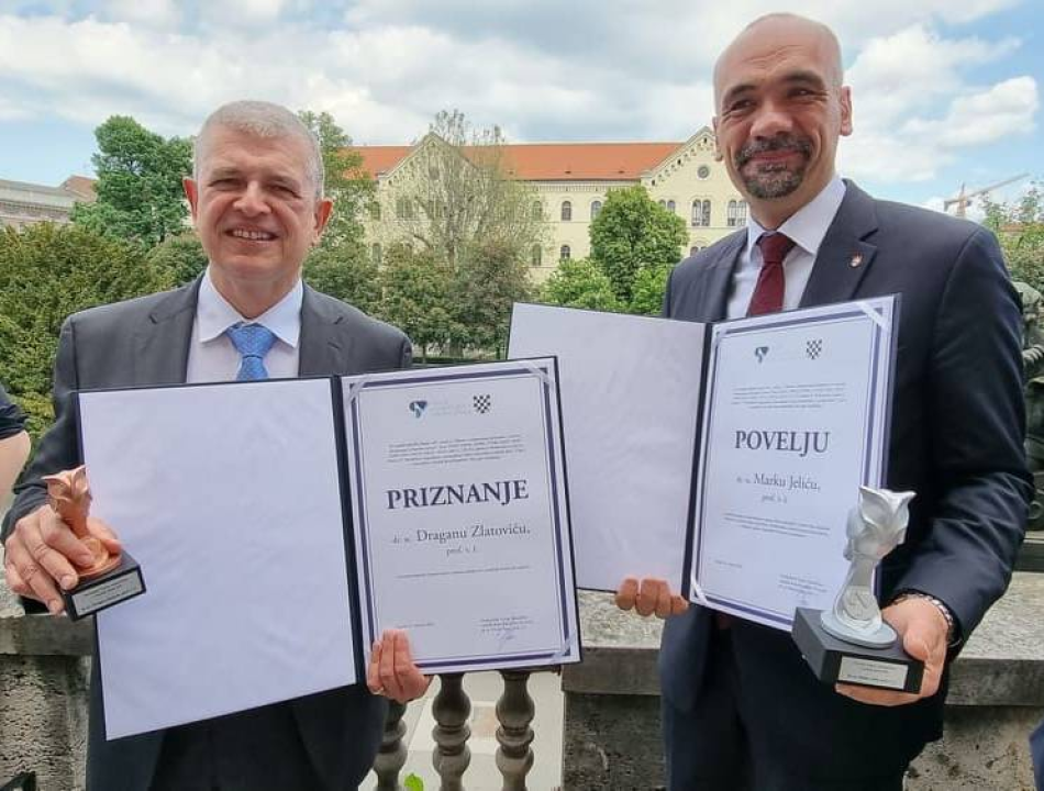 Vijeće veleučilišta i visokih škola nagradilo Dragana Zlatovića i Marka Jelića 