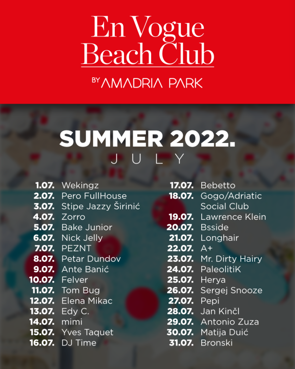 En Vogue Beach Club ima vrhunski ljetni program! 
