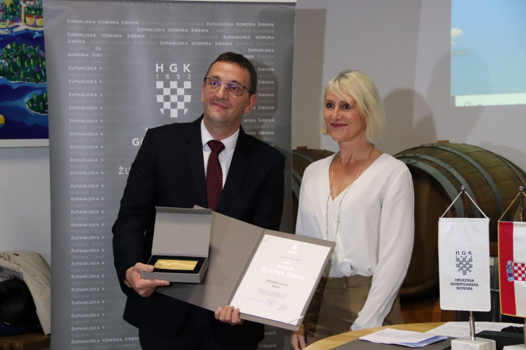 Najuspješnijim tvrtkama Šibensko-kninske županije u 2021. godini dodijeljene plakete Zlatna kuna