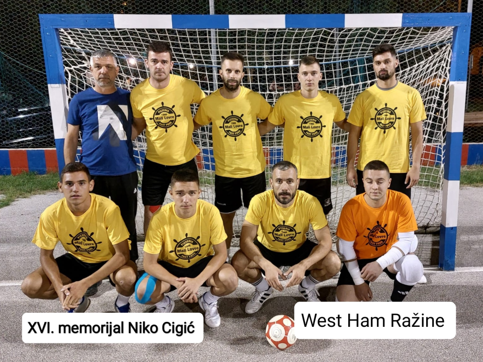 West Ham iz Ražina i Pakovo Selo odlučit će o pobjedniku Memorijalnog turnira Hrvatski vitez Niko Cigić