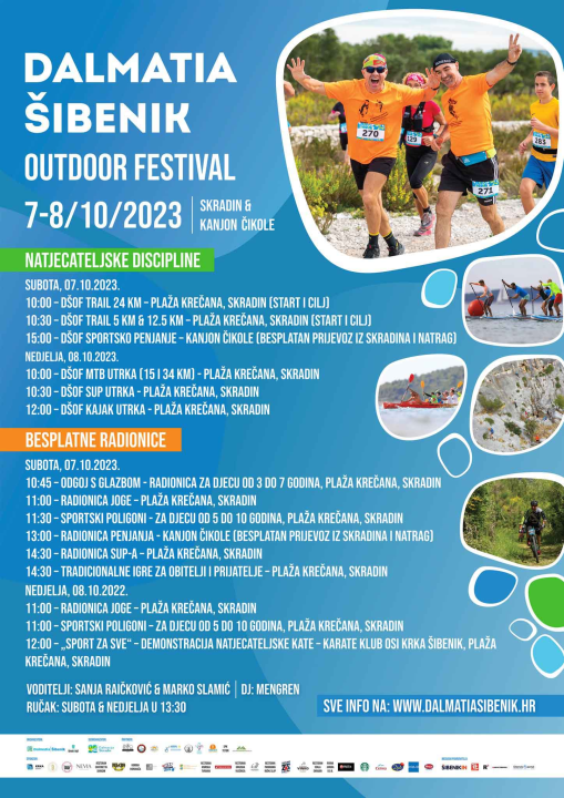 Prijavite se na natjecateljske discipline i besplatne radionice drugog Dalmatia Šibenik Outdoor Festivala!