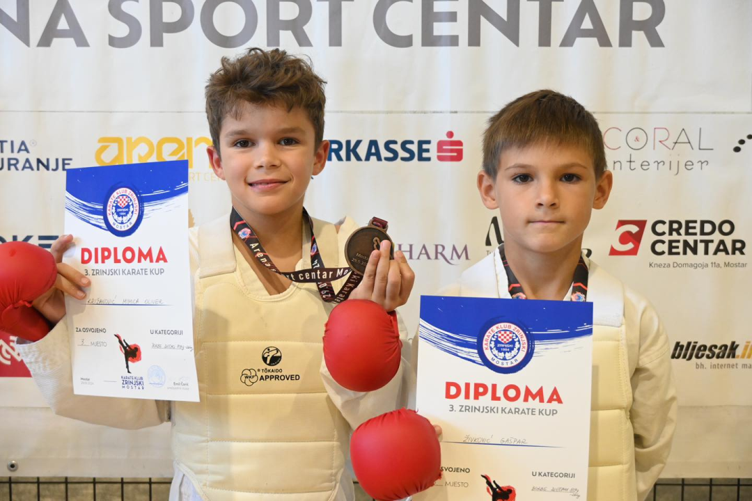 Vodički Okit među tri najbolja karate kluba od njih 50 na mostarskom turniru