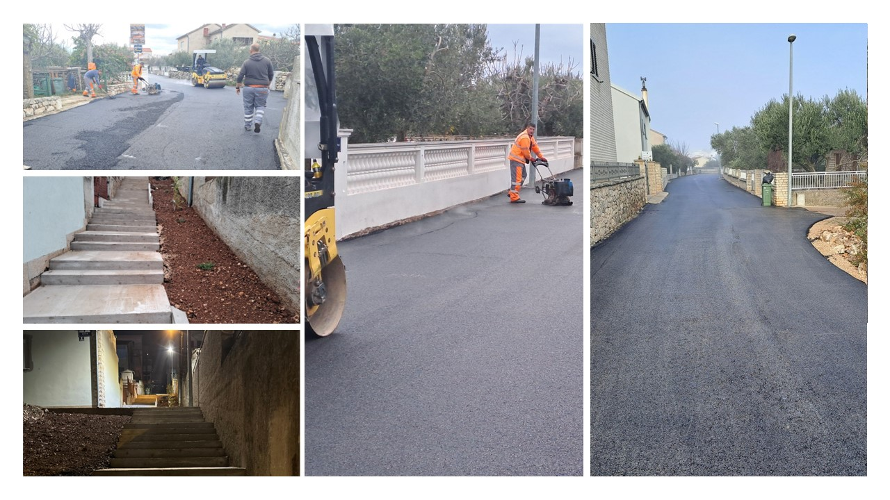 Grad Šibenik provodi manje projekte: U Raslini novi asfalt, u Crnici betonske stepenice