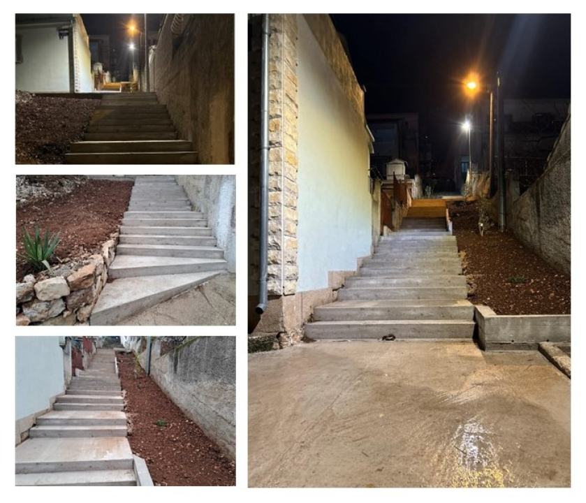 Grad Šibenik provodi manje projekte: U Raslini novi asfalt, u Crnici betonske stepenice