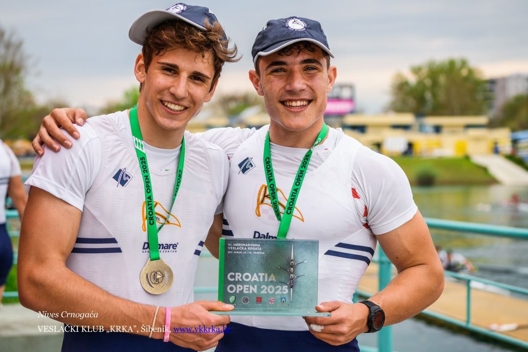 Zlatna izvedba četverca bez: Sjajni uspjesi veslača VK Krka na Croatia Open regati