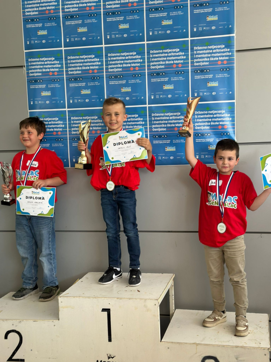 FOTO: Malci Genijalci iz Šibenika rasturili Državno natjecanje iz mentalne aritmetike i matematike