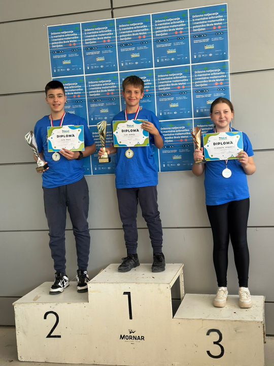 FOTO: Malci Genijalci iz Šibenika rasturili Državno natjecanje iz mentalne aritmetike i matematike