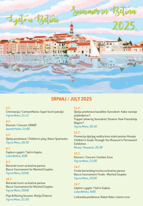 Betina priprema bogato ljeto: Koncerti, regate, sportska natjecanja i tradicija na svakom koraku