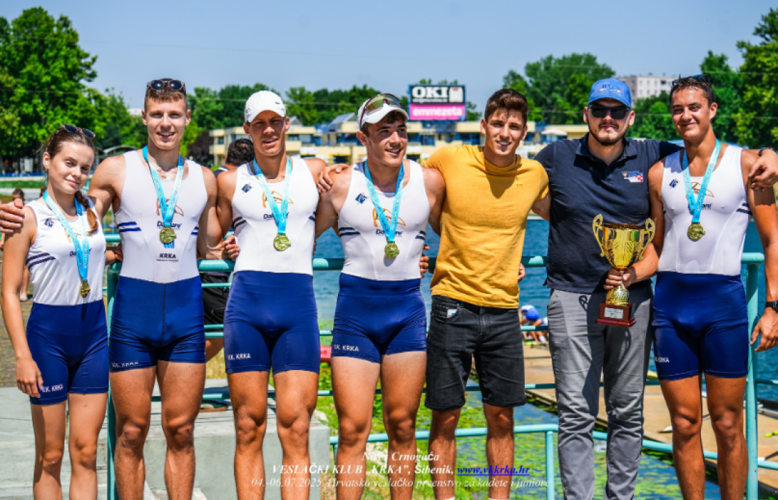 FOTO Krkin juniorski osmerac i četverac 'sa' zlatni na državnom prvenstvu, osvojene još dvije medalje
