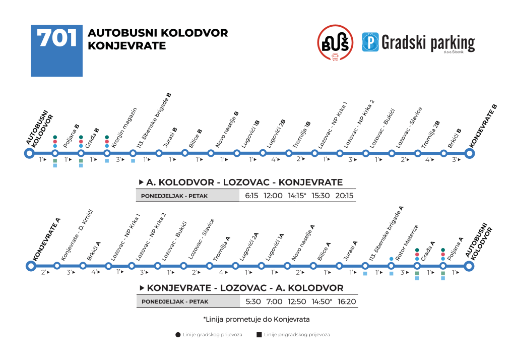 Jesenski vozni red gradskih i prigradskih linija