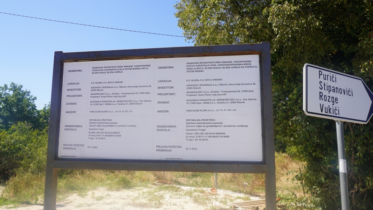 Šibenski 'Vodovod i odvodnja' doveo vodu iz Krke i do zagorskog dijela Općine Marina