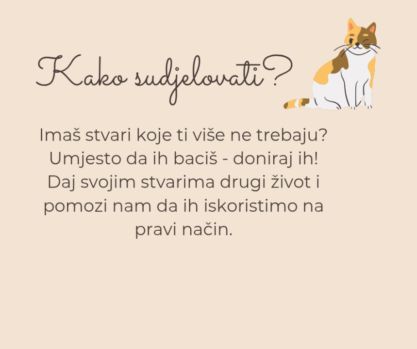 Donacijom stvari podržite kastraciju pirovačkih mačaka