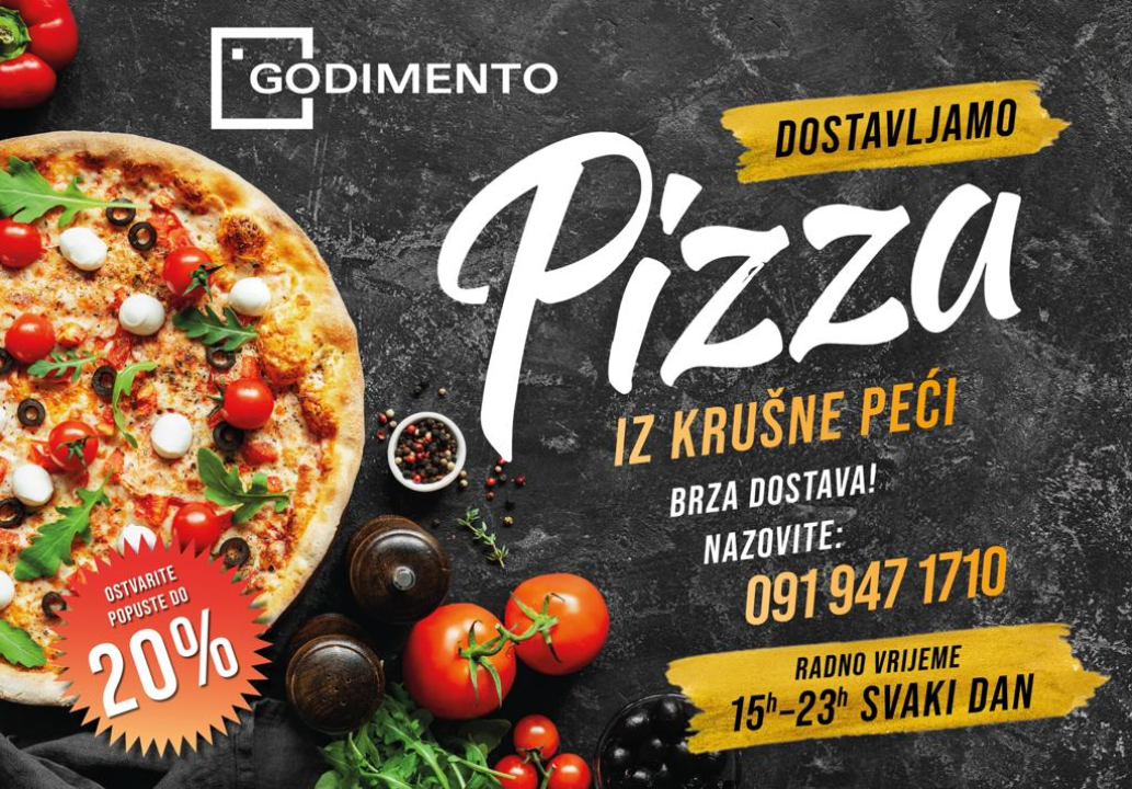 Naručite slasnu pizzu Godimento po odličnoj cijeni! 