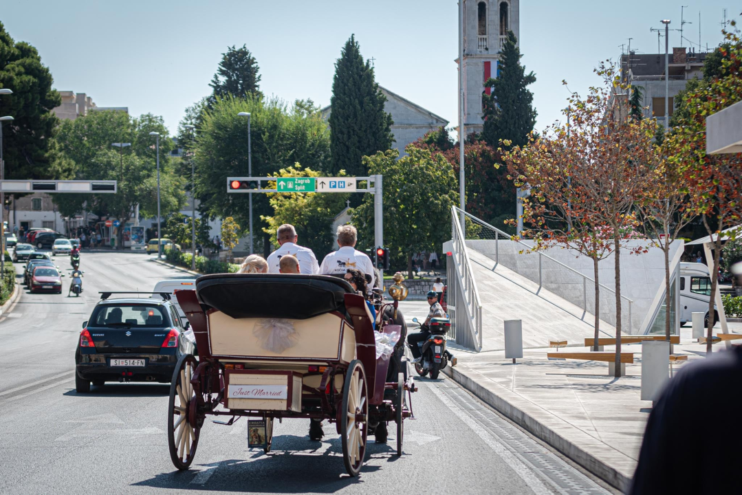 Vjenčanje na belgijski način: Dvije frizijske kobile kaskale centrom grada i rivom  