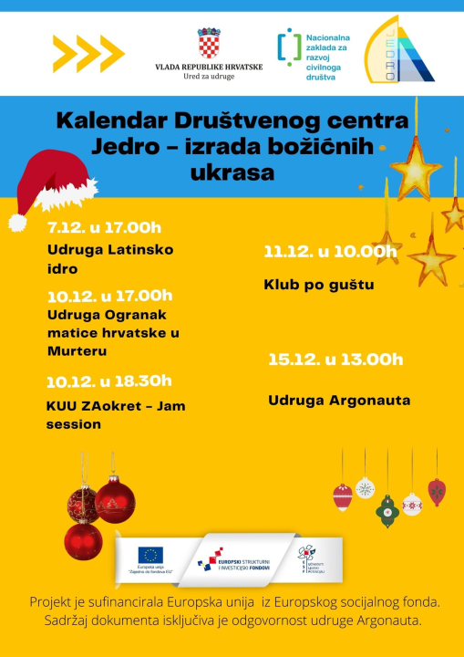 Murterske udruge u prosincu udružile snage:  Druženje uz glazbu i sajam za malu Kiaru 