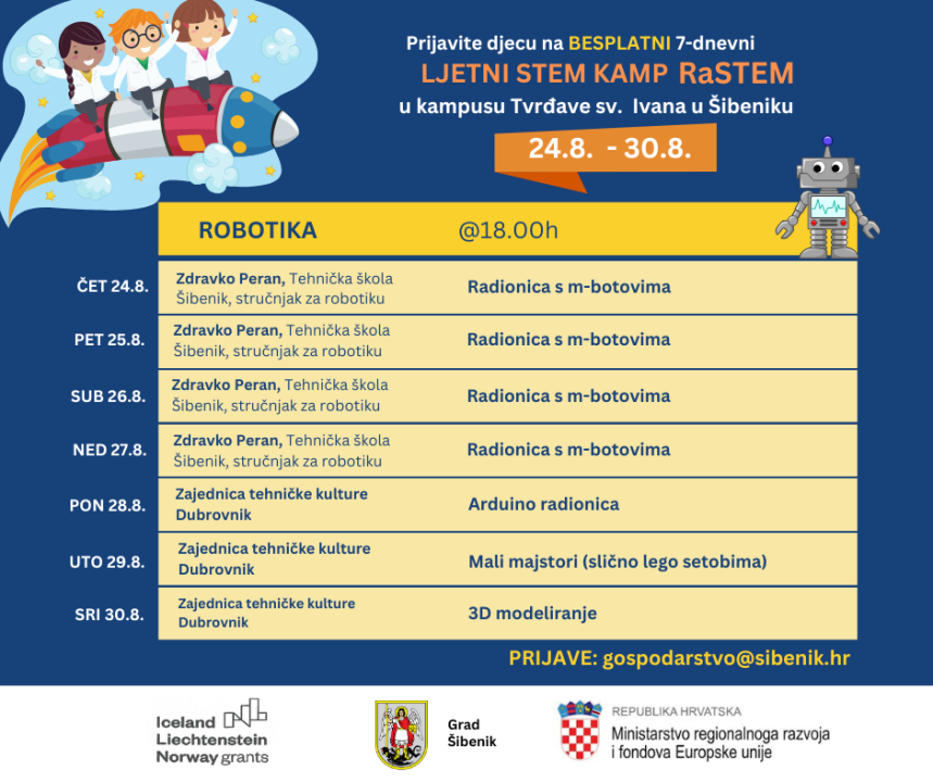 Prijavite djecu na BESPLATNI 7-dnevni ljetni STEM kamp RaSTEM! 