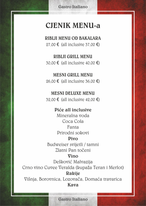 Organizirajte domjenak u restoranu Gastro Italiano! 