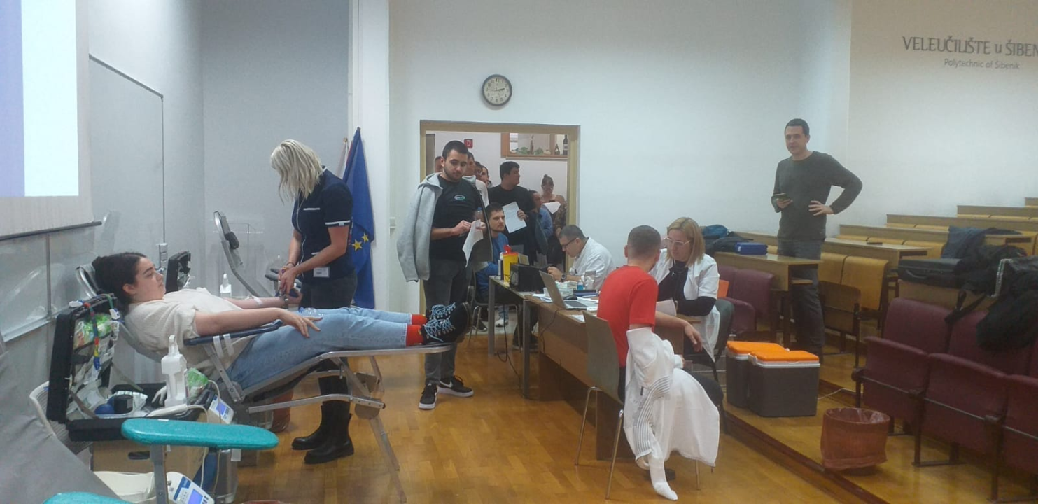 Studenti VUŠ-a u suradnji s Gradskim društvom Crvenog križa Šibenik darovali krv