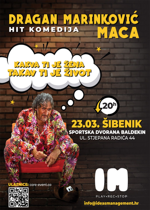 Hit predstava 'Kakva ti je žena, takav ti je život' gostuje u Šibeniku! 