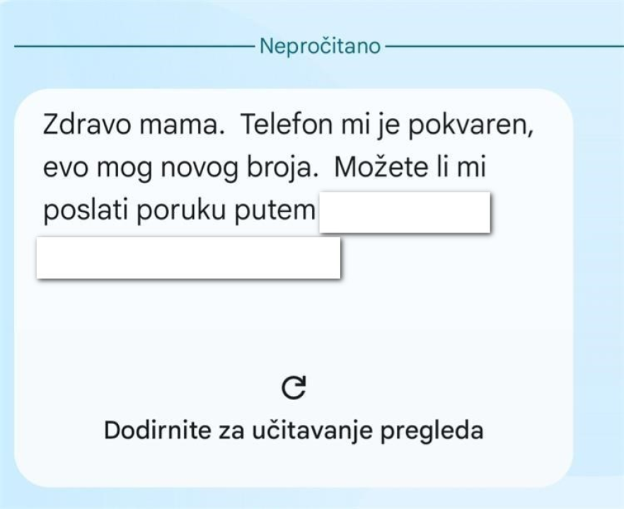 Policija upozorila roditelje: Ako dobijete ovu poruku, javite se svom djetetu 