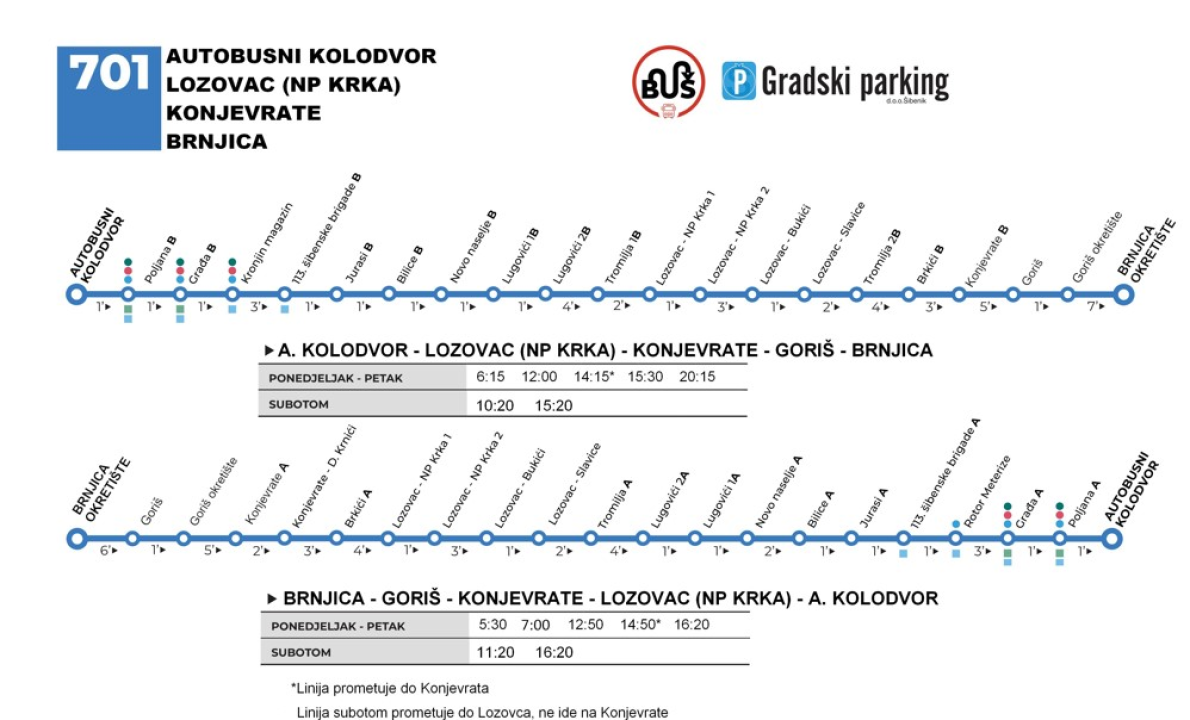 Sezonski vozni red gradskih i prigradskih autobusa 