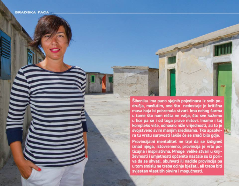Olja Runjić, književnica, pjesnikinja, dramatičarka i scenaristica koju je rodni Šibenik odredio